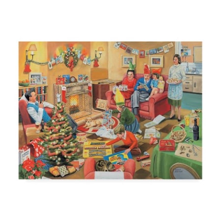 Trevor Mitchell 'A 50S Family Christmas' Canvas Art,35x47